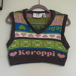 Hello Kitty  X Forever21 Sanrio Keroppi Cropped V Neck Sweater Vest Size Medium Photo 0