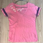 Old Navy  Pink and Blue Fitted T-Shirt shirt top Photo 0