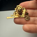 Avon Red Enamel Hearts In A Cart Gold Tone Signed Brooch Pin Valentine’s Day Photo 5