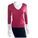 Bloom Italia women’s Size Medium Red V neck Sweater​​​​ Photo 3
