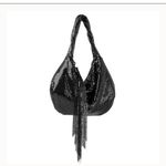 Whiting & Davis Marisol Twisted Hobo Handbag in Gunmetal Photo 8