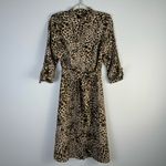 Calvin Klein  Animal Print Leopard Cheetah Shirt Dress 4 Brown Tan Photo 1
