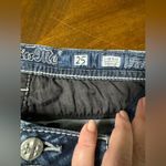 Miss Me Signature Straight Stretch Cuffed Jean Low Rise Size 25 Bling Pockets Photo 8