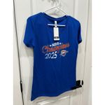 Nba OKC Thunder Champions 2025 Royal Blue T Shirt Women's Large Photo 5