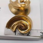 ZARA NWT ‼️ Gold-Tone Spiral Abstract Seashell Post Earrings New Sold Out Online Photo 4