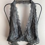 Free People Intimately Dark Gray Lace Halter Bralette Photo 4