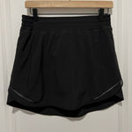 Lululemon Hotty Hot High-Rise Skirt Black Size 8 Liner Athletic Reflective Logo Photo 0