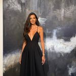 ZARA  Elegant Black Evening maxi flowy Dress gown party cocktail formal Photo 1