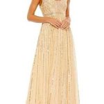 Mac Duggal  10700 Deep V-Neck Sequin Gown Maxi dress size 20 UB Photo 0