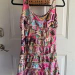 Y2K Colorful Paisley Mini Dress Pink Size XS Photo 0