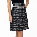 Floreat Anthropologie Charente Lace Overlay Skirt 6 Black Photo 0