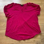 Ralph Lauren Lauren  pink v neck top with gold buttons on shoulders size medium Photo 0