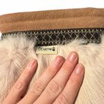 BEARPAW Genuine Sheepskin Suede Rabbit Fur-Trimmed Wedge Boots Women’s 8 Photo 4