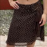 Polka dot, Lined Brown Skirt. Size M Photo 0
