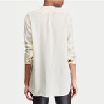 Polo  Ralph Lauren 100% Silk Shirt Striped Band-Collar, Size XS NWT Retail $265 Photo 2