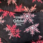 Cabela's  Festive Black and Pink Snowflake Fleece Nightgown Photo 3