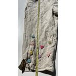 Larry Levine Vintage Larry Lavine Women’s Sz 12 Pants Linen Blend Cropped Floral Embroidered Photo 2