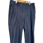 Talbots Newport Pants Size 6 Faux Denim Navy Blue Trouser Straight Ankle Stretch Photo 1