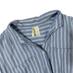 Japna  | 100% Cotton Beach Dress Blue Stripe with Pockets Tie Waist Size Small Photo 10