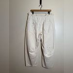 Free People  We The Free Moxie Pull-On Barrel Jeans in White Photo 3