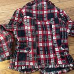 Body Central  Red Black Woven Plaid Jacket Blazer Photo 6