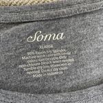 Soma PJ Top Grey Sketch Flower XL Pajama Gray Photo 2