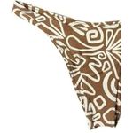 Stone Fox Swim NWT Luka Bikini Bottom Rawhide Swirl Print Cheeky Swim XL Brown Photo 3