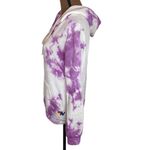 Aviator Nation  hand dyed white and purple tie dye raw neck hoodie size XS Photo 3