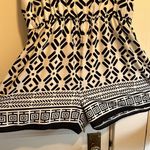 Everly | Black & White Patterned Romper Adjustable Spaghetti Straps Large Photo 2