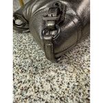 Michael Kors Metallic Silver Leather Crossbody Bag Women's Casual Photo 5