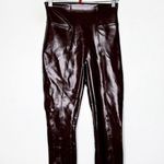Spanx Red Faux Leather Leggings Patent Shinny Size Small Petite 4p/6p Photo 1