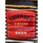 Superdry Blue and White Striped Crew Neck Rope Lettering Short Sleeve Tee Size 8 Photo 8
