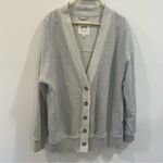 Aerie  Light Gray Cotton Women's Cardigan Sz Medium Photo 1