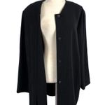 Vintage Hino & Malee Womens Size Medium Minimalist Boxy Oversized Black Jacket Photo 7