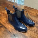 Ralph Lauren Women's Rainboots Navy Blue Short Chelsea Style Size 8 Photo 0