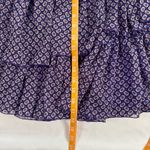 Maje  Floral Print Mid Rise Tiered Skirt Purple Size 3 / L Smocked Waist Boho Photo 4