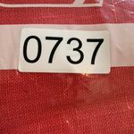 SAKE Coral Linen Blend Sleeveless Button Front Midi Dress with Tie Waist Size 16 Red Photo 7