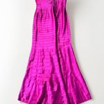 Tadashi Shoji Vtg 90s TADASHI Pink Tiered Strapless Gown Dress Maxi Fairycore Prom Formal 6 Photo 6