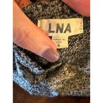 LNA Revolve Shirt Women Small Heathered Gray Cut Out Crew Neck Mesa Sweatshirt Photo 8