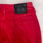 True Religion Red Leather Pants Photo 3