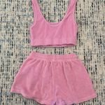 ZARA  2 piece terry cloth pink set Photo 2
