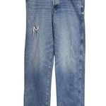 EXPRESS Womens Sz 6 Regular Relaxed Straight Low Rise Distressed Wide Leg Jeans Photo 0