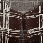 Ming Wang Ming‎ Wang Cardigan Sweater Front Hook Women's Small Brown White Career Luxury Photo 2