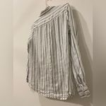 Sigrid Olsen 100% Linen Striped Button-Up Shirt Photo 4