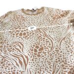 Ann Taylor animal print sweater dress off-white and tan/camel color Size XL Photo 6