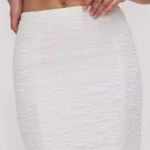 Good American  White Ivory Textured Maxi Skirt Size 3 / L NWT Photo 2