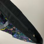 Victoria's Secret  Tote Bag Large Floral Flower Navy Blue Zippered Canvas Beach Photo 5