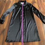 Brochu Walker  Silk Satin Stretch Full Button Long Shirt Dress No Belt Photo 4