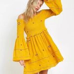 Free People  Counting Daisies Off-the-Shoulder Embroidered Dress Photo 0
