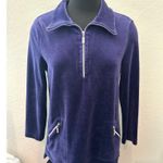 Chico's | Zenergy Purple Velour Half-Zip Pullover Jacket Size 0 | Small Photo 2